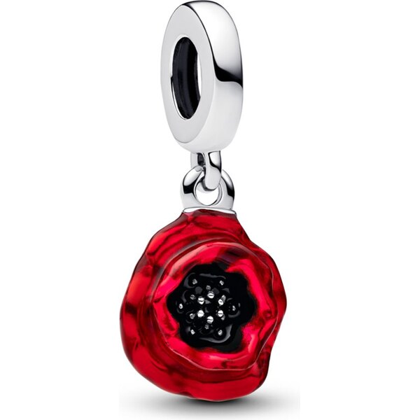 PANDORA Visiaci prívesok Červený kvet 63777167