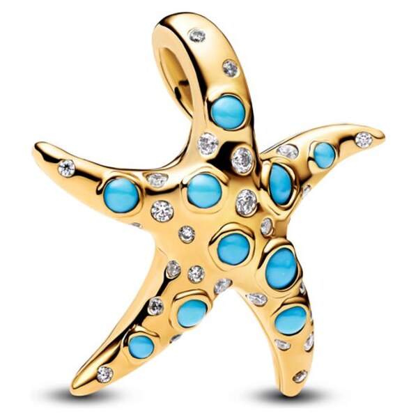 PANDORA Prívesok Trblietavá modrá hviezdica 63777173