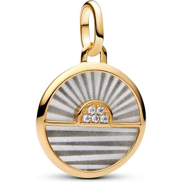 PANDORA ME Pozlátený medailón východ slnka 63777218