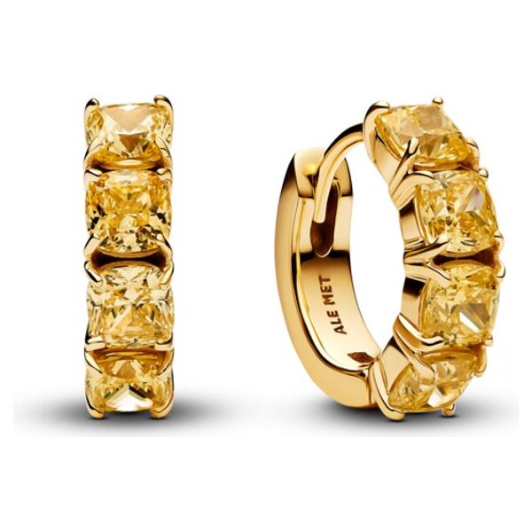 PANDORA Kruhové náušnice žlté 63777184