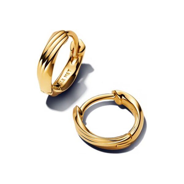 PANDORA Pozlátené malé krútené náušnice 63777196