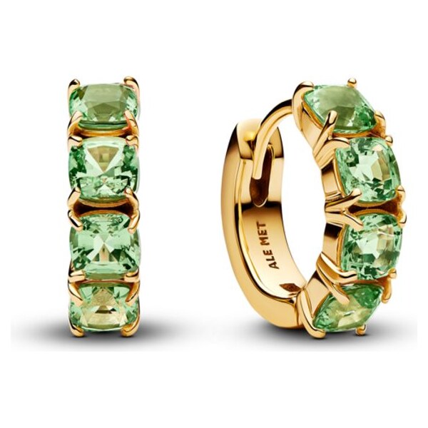 PANDORA Kruhové náušnice zelené 63777183