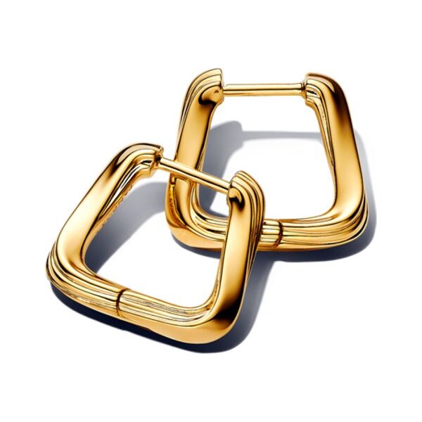 PANDORA Malé kruhové náušnice Skrútený trojuholník 63777200