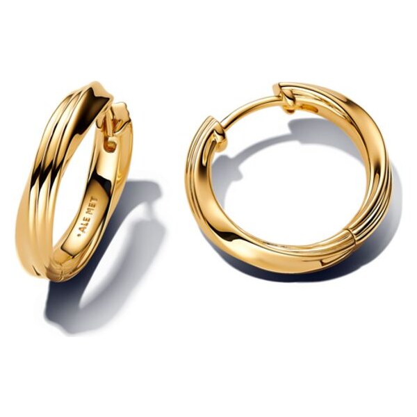 PANDORA Skrútené malé kruhové náušnice 63777204