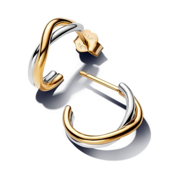 PANDORA dvojité náušnice s Organickým tvarom 63777223