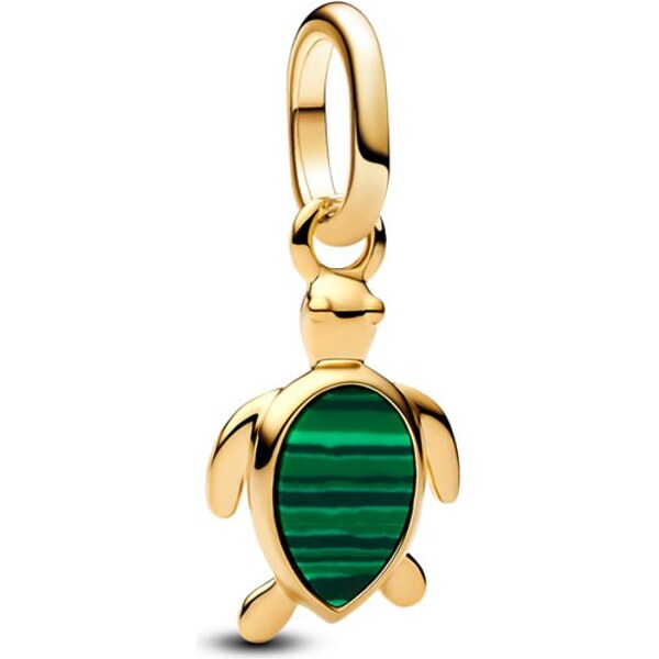 PANDORA ME Pozlátený mini prívesok zelená korytnačka 63777209