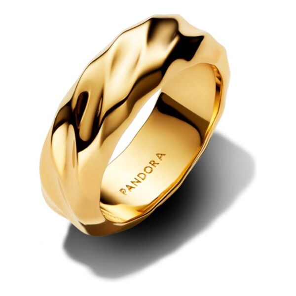PANDORA Pozlátený skrútený prsteň 63777234