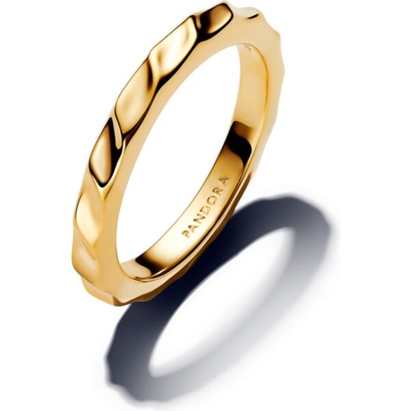 PANDORA Pozlátený zvlnený tenký prsteň 63777235