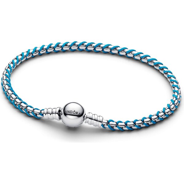 PANDORA Benátska retiazka s modrou šnúrkou 63782033