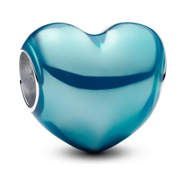 PANDORA prívesok Metalické tyrkysové srdce 63694282