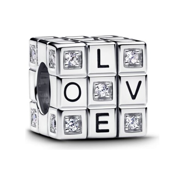 PANDORA strieborný prívesok Pohyblivá hracia kocka 65082395