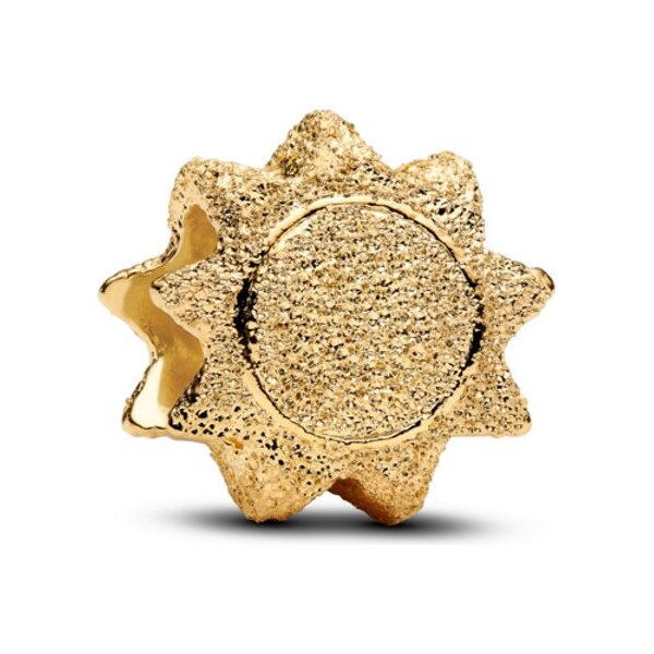 PANDORA pozlátený mini prívesok Slnko s textúrou 65245826