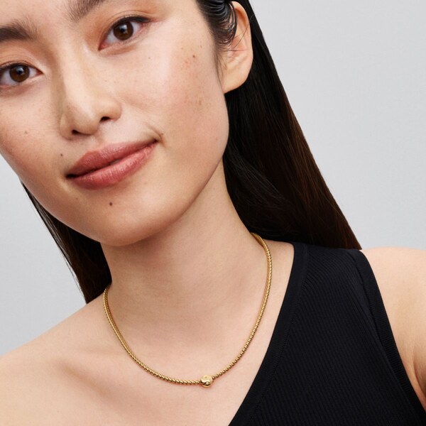 PANDORA pozlátený mini prívesok Yin a Yang s textúrou 65245833