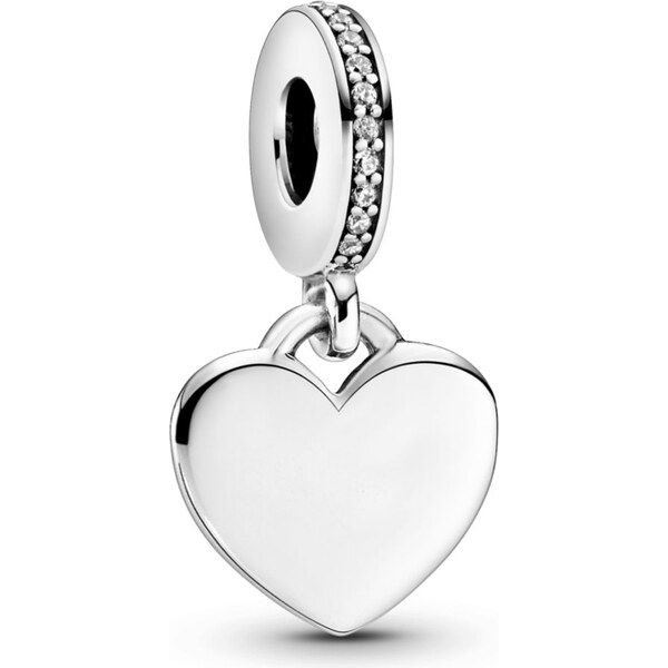 PANDORA Gravírovací prívesok so srdiečkom 61553696