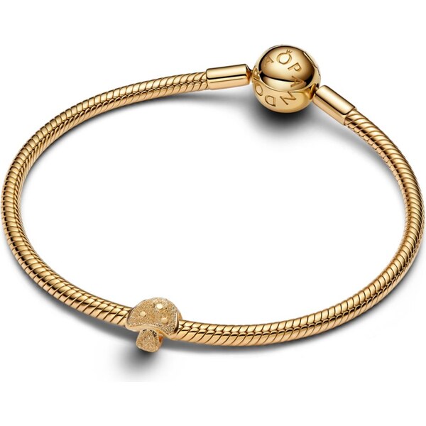 PANDORA pozlátený mini prívesok Huba s textúrou 65245843