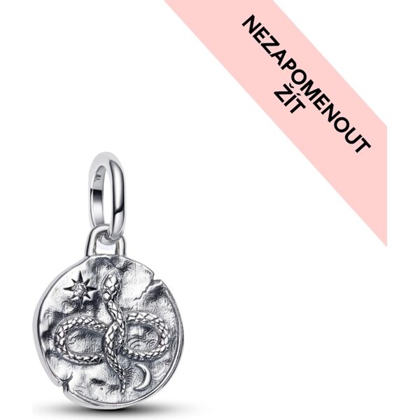 PANDORA Medailónkový prívesok Had nekonečna 65245959