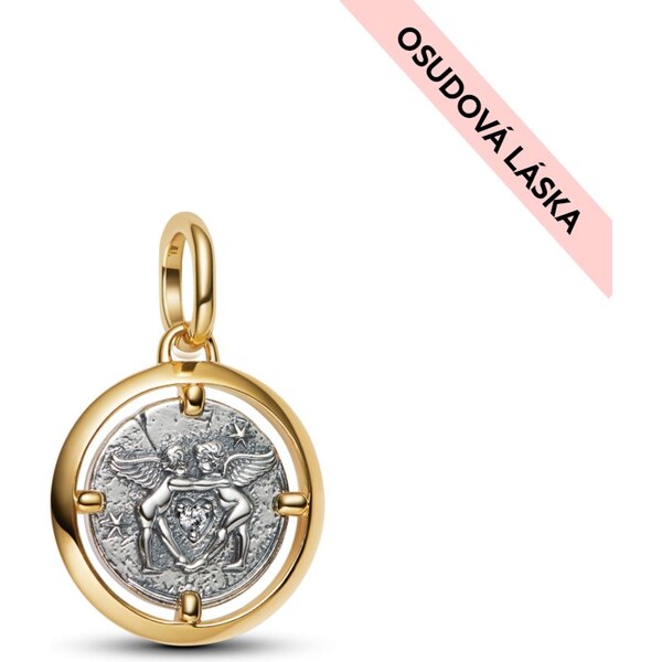 PANDORA Medailónkový prívesok Amorci 65245958