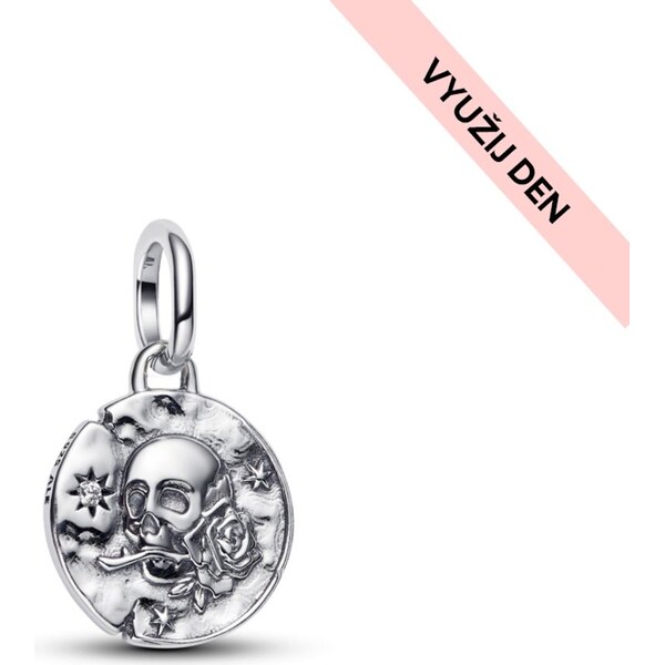 PANDORA Medailónkový prívesok Lebka 65245961