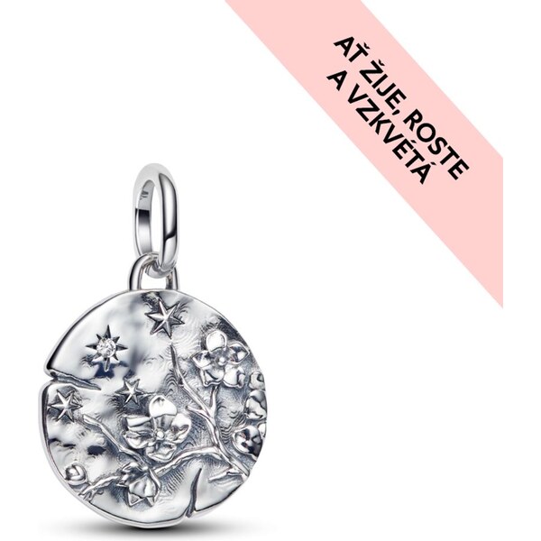 PANDORA Medailónkový prívesok Čerešňový kvet 65245962