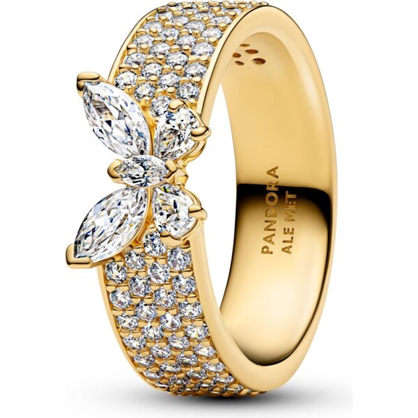 PANDORA Výrazný prsteň Trblietavý motýľ 66112982