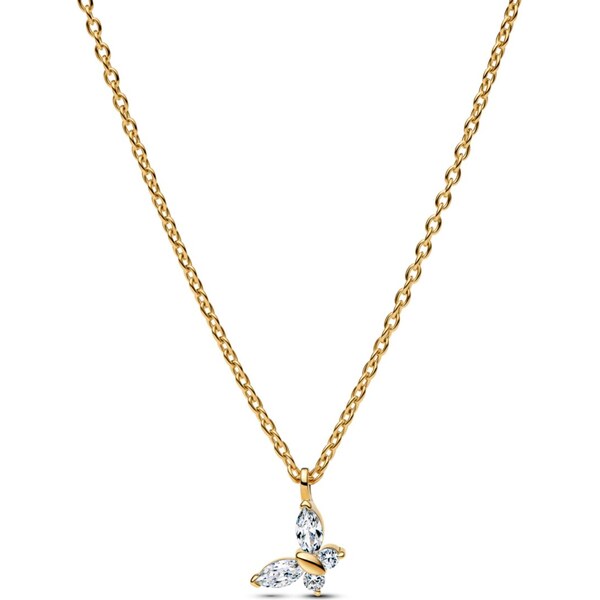 PANDORA pozlátený Náhrdelník s príveskom Motýľ 66121871