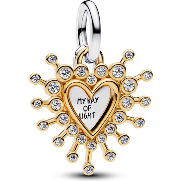 PANDORA Dvojitý visiaci prívesok Oslnivé srdce 66121894