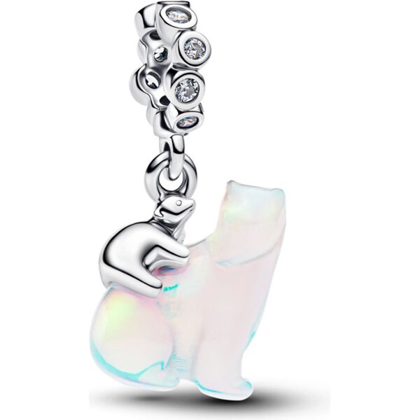 PANDORA Visiaci prívesok Mamička a mláďa ľadového medveďa 66121900