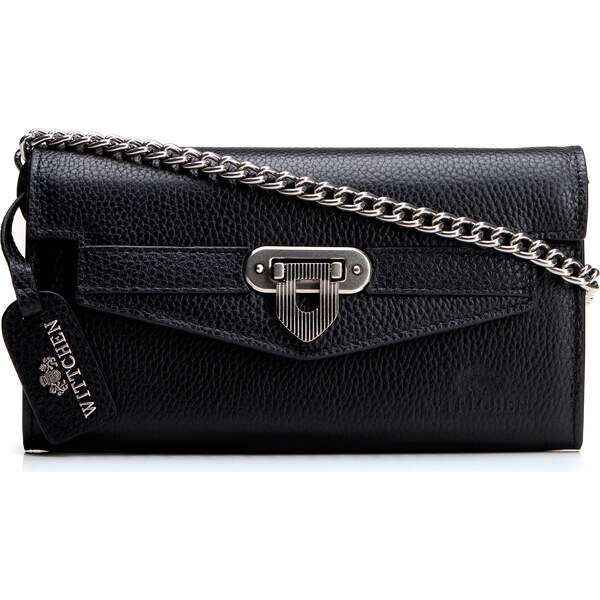 Wittchen Elegantná kožená listová kabelka s detailmi a retiazkovým 66604400