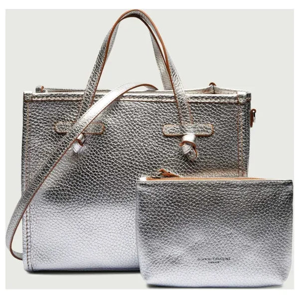 GIANNI CHIARINI Kožená shopper kabelka + príručná taštička MARCELLA 61129225