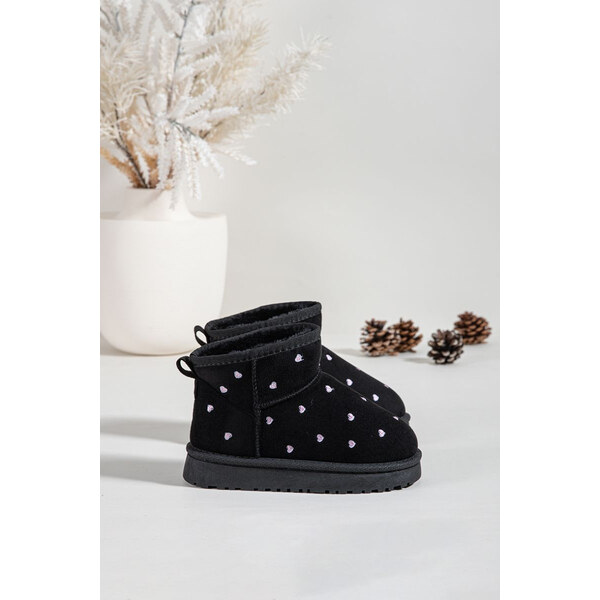 Boto Detské snehule srdiečkové čierne Gracina 66683170