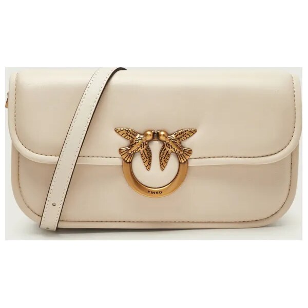 Pinko Kožená kabelka na rameno LOVE BOX 66301479