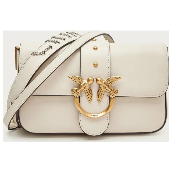 Pinko Kožená crossbody kabelka LOVE ONE MINI SLOUCHY 66301475