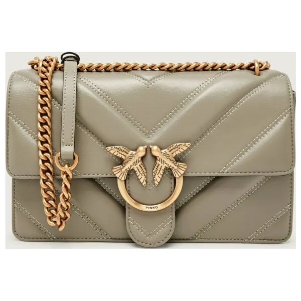 Pinko Kožená kabelka na rameno LOVE ONE CLASSIC LIGHT 65361286