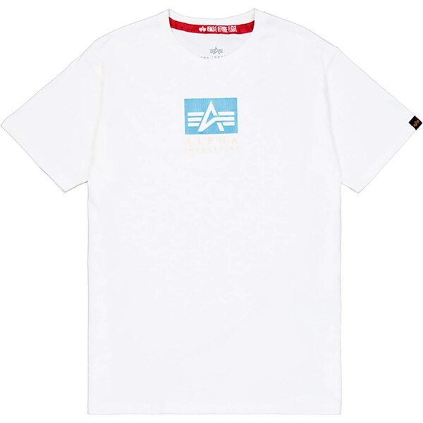 ALPHA INDUSTRIES Tričko Satin svetlomodrá / biela 66570293