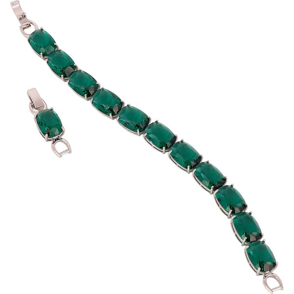 SOHI Náramok Maya smaragdová / strieborná 66570327