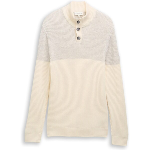 TOM TAILOR Sveter tmavošedá / biela ako vlna 66570736