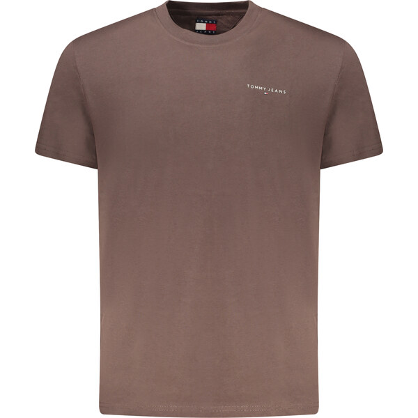 Tommy Hilfiger Jeans Hnedé pánske tričko s krátkym rukávom 66803610