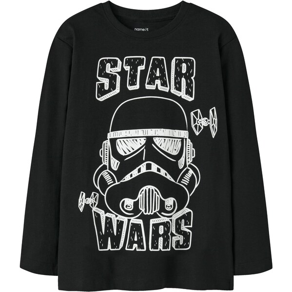 NAME IT Tričko NKMVolt Starwars čierna / biela 66609032