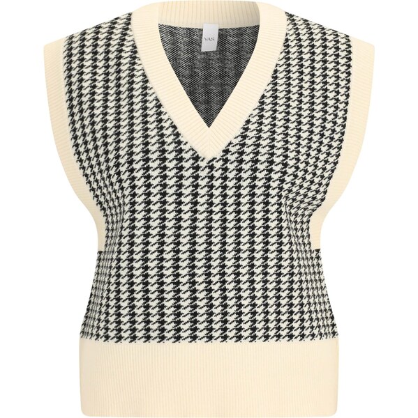 YAS Sveter YASESMEE krémová / čierna 66571037