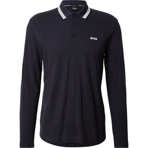 BOSS Tričko Plisy námornícka modrá / biela 66571188