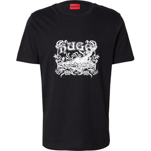 HUGO Tričko Diwom čierna / biela 65609194