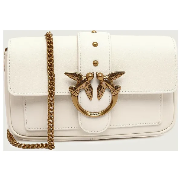 Pinko Kožená kabelka na rameno LOVE ONE POCKET 37392942