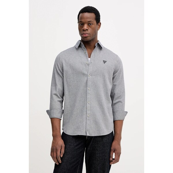 Bavlnená košeľa Guess HERRINGBONE 66509469