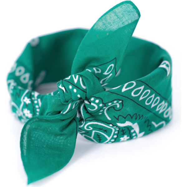 Artofpolo Bavlnená šatka Bandana Fľašovo zelená 65227484