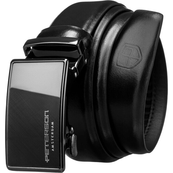 Peterson Značkový pánsky kožený automatický opasok čierny (KP196) 66736658