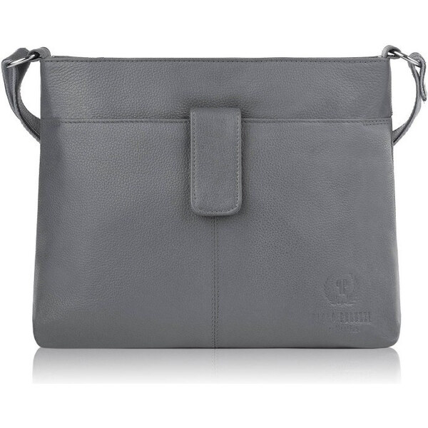 Paolo Peruzzi Dámska kožená taška cez rameno | šedá E-27-GR 66600169
