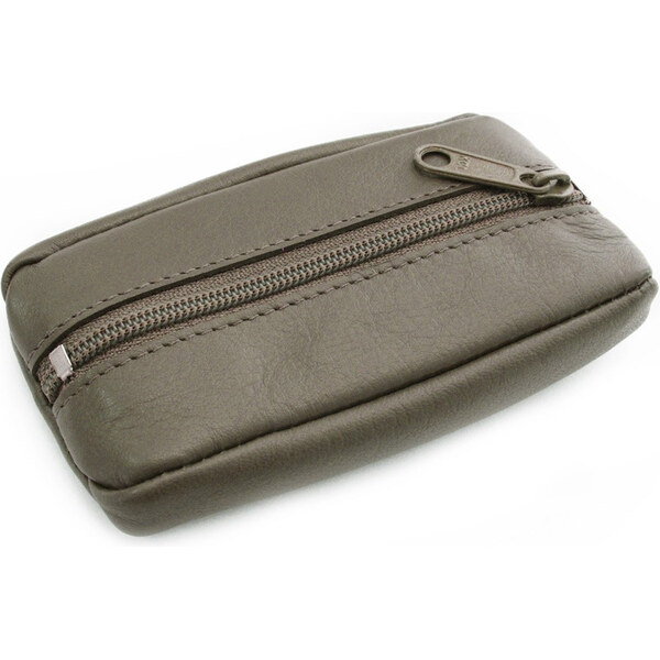 Arwel Kožená kľúčenka so zipsovým vreckom | šedá 619-2418-26 NAP 66600180