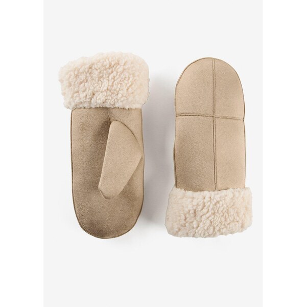 bonprix Palčiaky/bezprstové rukavice, farba béžová 66600990