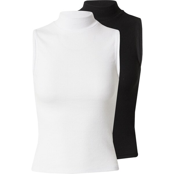 Happiness İstanbul Vyšívaný top čierna / biela 66621575