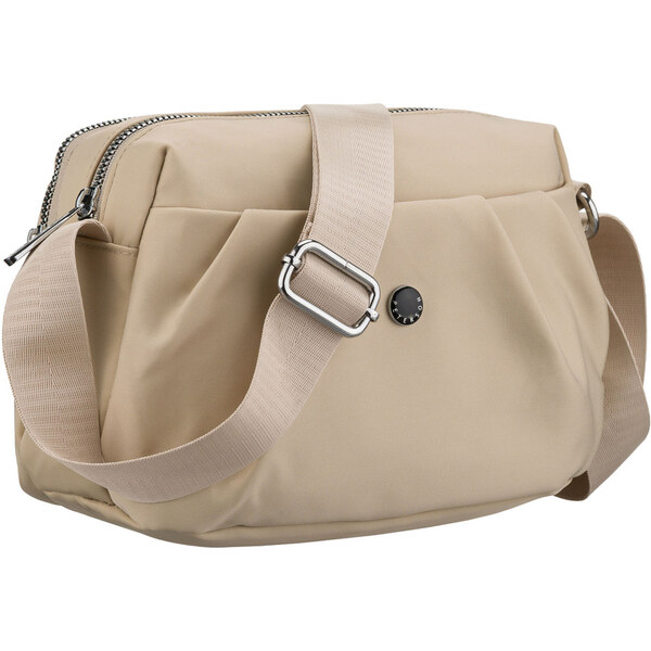 Peterson Dámska ecru dvojkomorová crossbody kabelka z polyesteru s 66604477